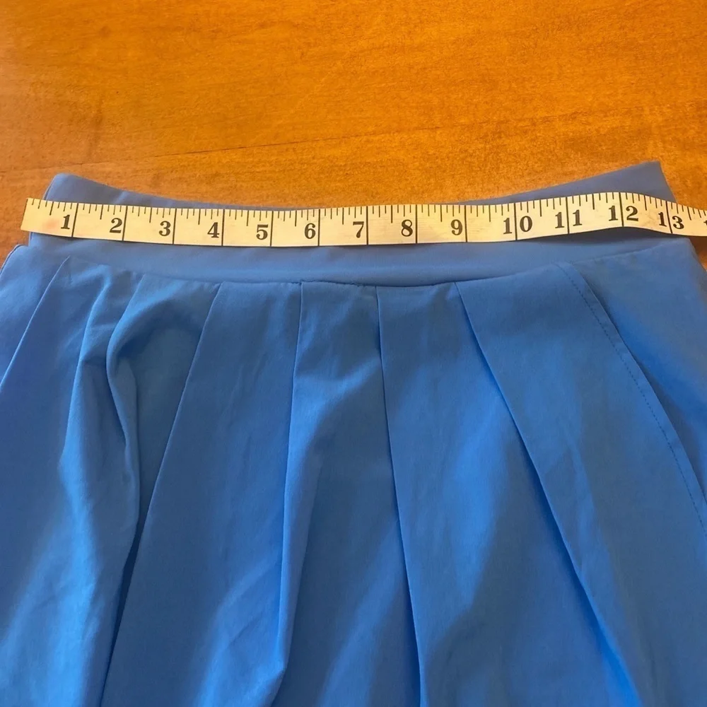 J. Crew Blue Pleated Mini Skort athletic wear